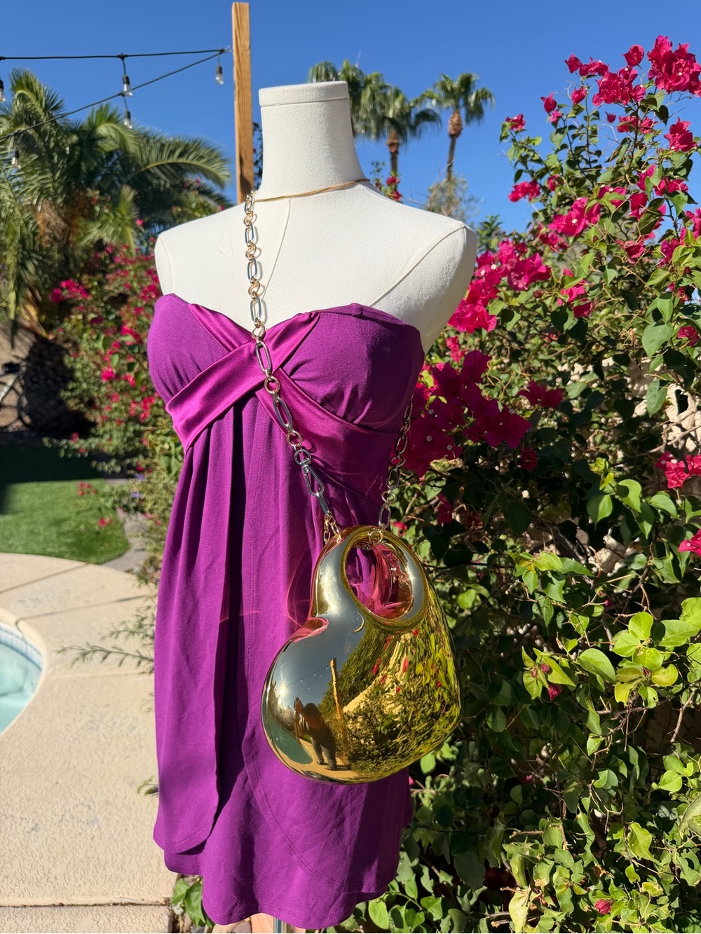 Bebe Babydoll Strapless Dress